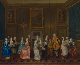 Fiesta de té en la casa de Lord Harrington, St. James